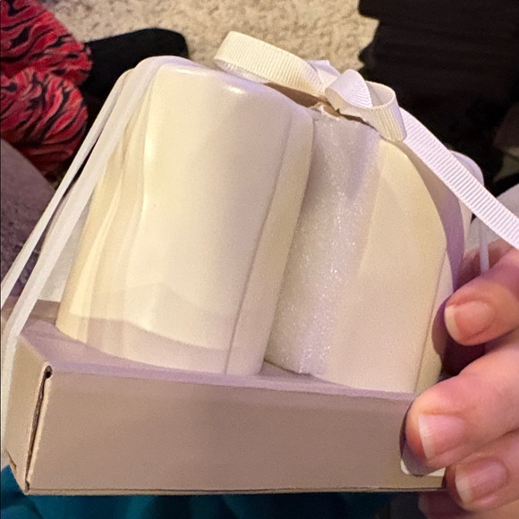 Rae Dunn Chic White Salt and Pepper Shakers - Picture 5 of 5